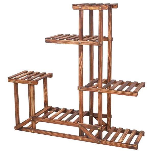 Casaroja 6-Tier Wooden Plant Stand – Multi-Purpose Flower Shelf for Indoor & Outdoor Display - Image 4