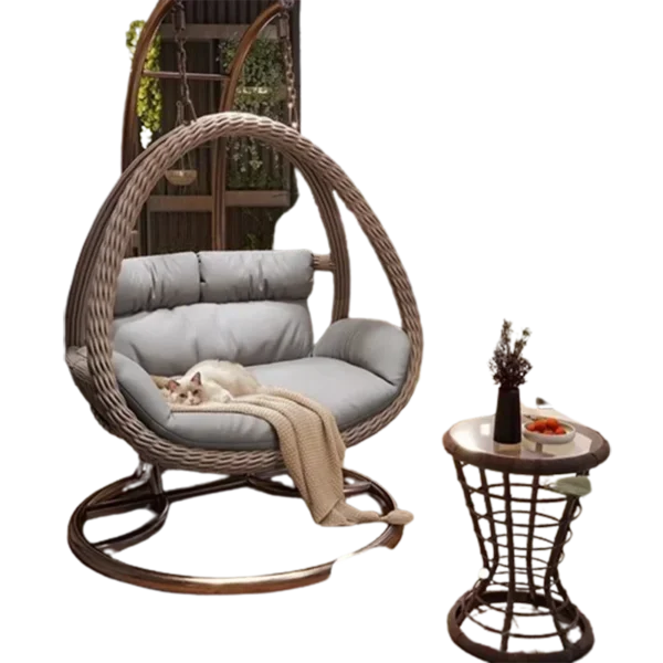 Rattan Hanging Egg Chair for Indoor and Outdoor Use