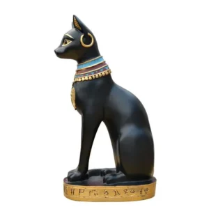 Vintage Cat Goddess Figurine Statue – Elegant Cat Sculpture for Home Décor