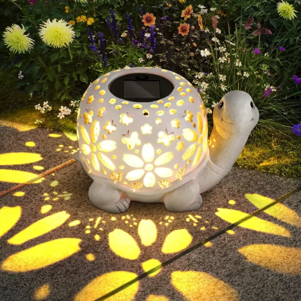 Solar Garden Statue with Light